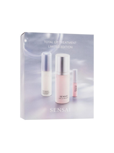 Sensai Expert Items Total Lip Treatment Подаръчен комплект крем за устни Total Lip Treatment 15 ml + крем за шия и деколте Cellular Performance Throat & Bust Lifting Effect 19 ml + блясък за устни Total Lip Gloss 2,4 ml