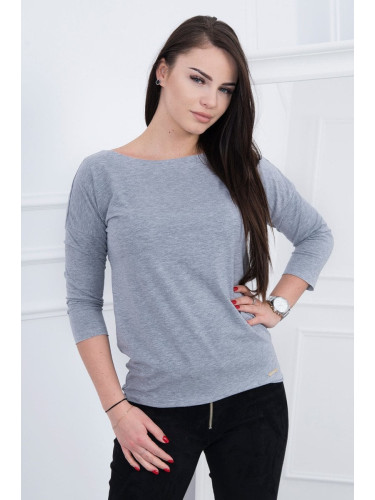 Casual Grey Melange Blouse