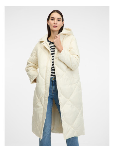 Cream women's quilted down coat ORSAY - Women's