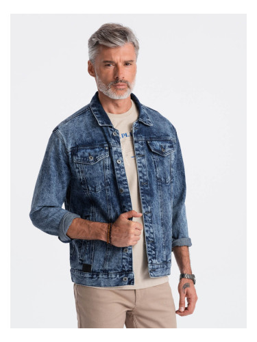 Ombre Men's denim katana jacket - denim