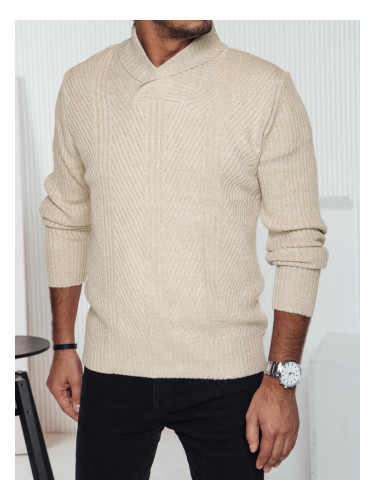Мъжки бежов пуловер Dstreet