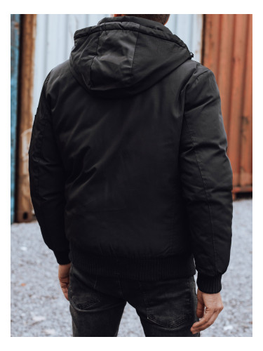 Men's winter jacket with detachable hood black Dstreet