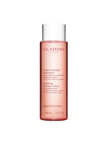 Clarins Soothing Toning Lotion With Chamomile & Saffron Flower Extracts Почистващ и успокояващ тоник за суха и чувствителна кожа