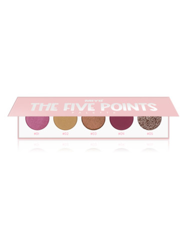 Miyo Eyeshadow The five points палитра сенки за очи цвят 27 Purple heart 1 бр.