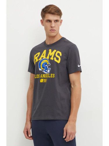 Памучна тениска Nike Los Angeles Rams в сиво с принт N199-06F-95-5F1