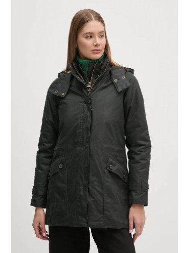 Яке Barbour Cannich Wax в зелено преходен модел LWX1179