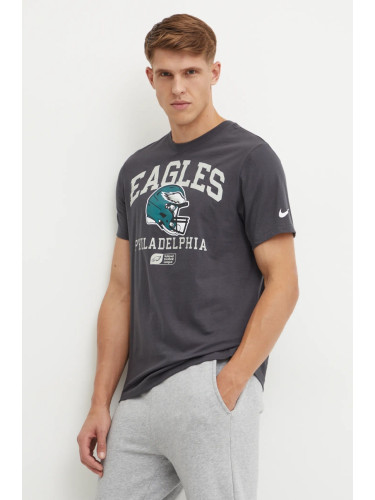 Памучна тениска Nike Philadelphia Eagles в сиво с принт N199-06F-86-5F1