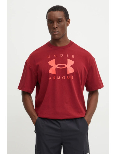 Тениска Under Armour HW Branded в бордо с принт 1389146