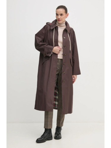 Палто Barbour X Alexa Natalie Trench Coat в кафяво преходен модел LWB0907