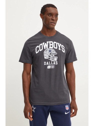 Памучна тениска Nike Dallas Cowboys в сиво с принт N199-06F-7RD-5F1