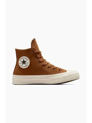 Велурени кецове Converse Chuck 70 в кафяво A11135C