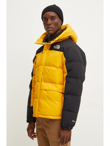 Пухено яке The North Face HMLYN Down в жълто зимен модел NF0A4QYXZU31