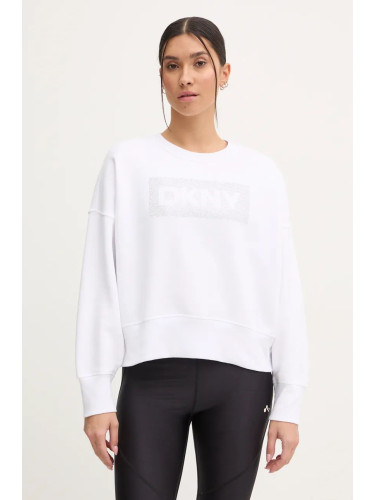 Суичър Dkny в бяло с меланжов десен DP4T1041