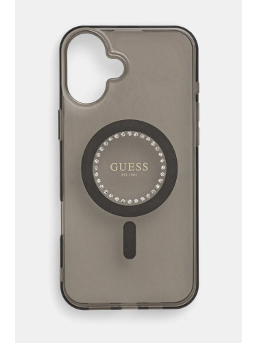 Кейс за телефон Guess iPhone 16 Plus 6.7 в черно GUHMP16MPFTDTEK