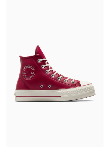 Високи кецове Converse Chuck Taylor All Star Lift в червено A11161C