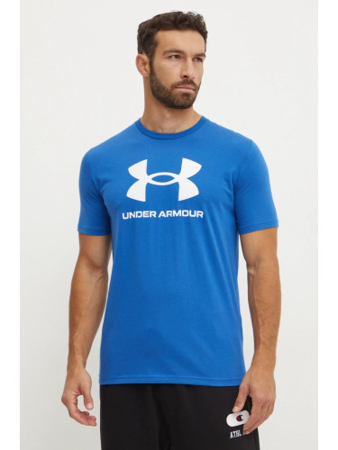 Тениска Under Armour SPORTSTYLE LOGO в тъмносиньо с принт 1382911