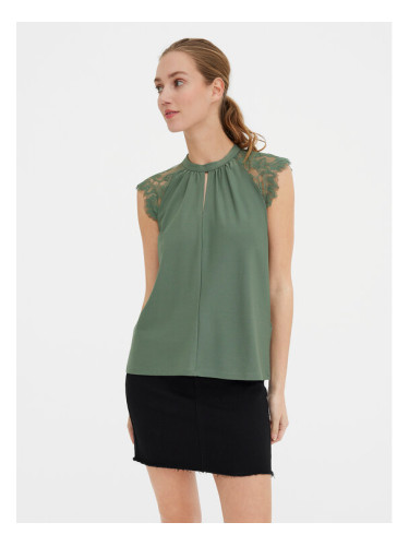 Vero Moda Блуза Milla 10226072 Зелен Regular Fit