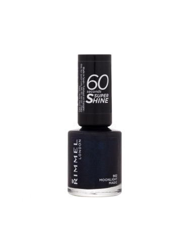 Rimmel London 60 Seconds Super Shine Лак за нокти за жени 8 ml Нюанс 902 Moonlight Magic