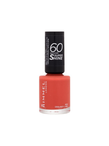 Rimmel London 60 Seconds Super Shine Лак за нокти за жени 8 ml Нюанс 404 Ora-Ngy Vibe