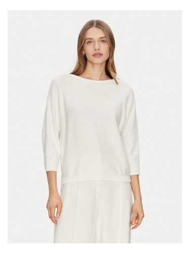 Tatuum Пуловер Perlo T2424.090B Бял Regular Fit