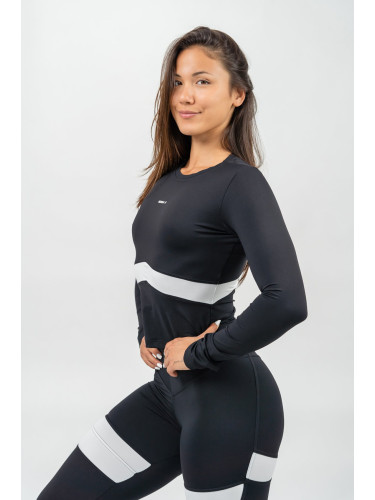 NEBBIA Black long-sleeved top TRUE HERO