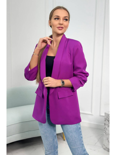 Elegant blazer with lapels dark purple