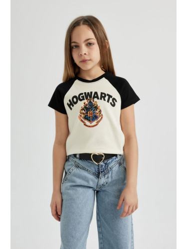 DEFACTO Girls Harry Potter Ribbed Short Sleeve T-Shirt