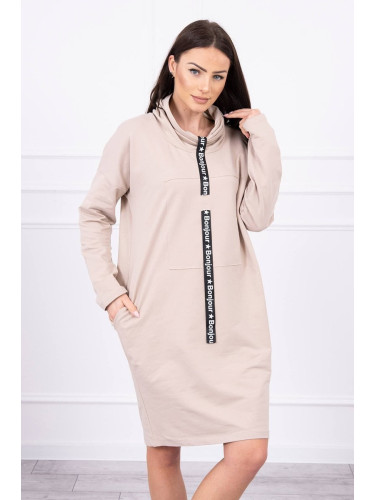 Tie dress light beige