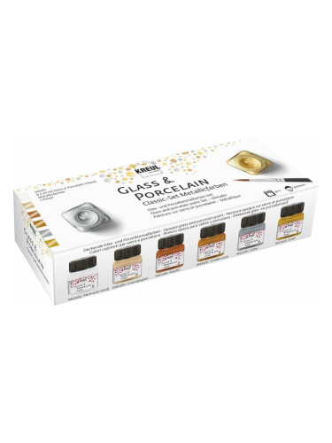 Kreul Classic Metallic Set Комплект бои за стъкло и порцелан Metallic 6 x 20 ml