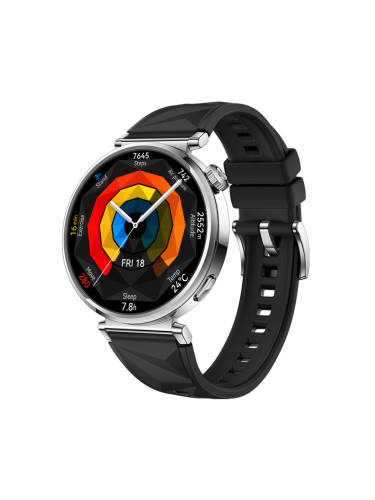 КОМБИНАЦИЯ С ПОДАРЪК Huawei Watch GT 5 41mm JNA-B19F - Silver with Black Fluoroelastomer Strap + Huawei FreeBuds SE 2 ULC-CT010 - Ceramic White