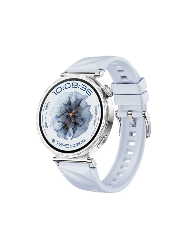 КОМБИНАЦИЯ С ПОДАРЪК Huawei Watch GT 5 41mm JNA-B19FC - Silver with Blue Fluoroelastomer Strap + Huawei FreeBuds SE 2 ULC-CT010 - Ceramic White