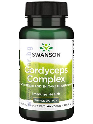 СУОНСЪН КОРДИЦЕПС КОМПЛЕКС С ГЪБИ РЕЙШИ И ШИЙТАКЕ капсули * 60