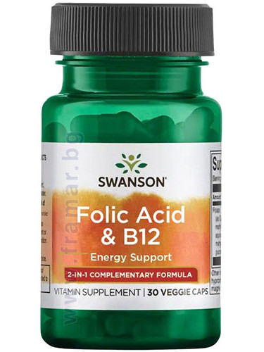 СУОНСЪН ФОЛИЕВА КИСЕЛИНА + ВИТАМИН B12 капсули * 30