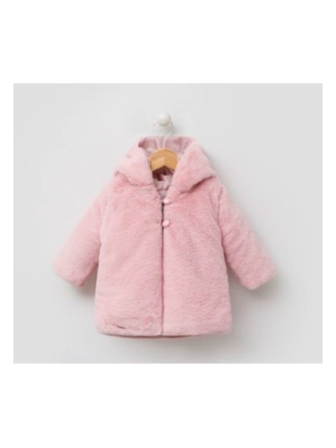 Зимно детско палто за момиче в розово