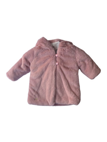 Зимно детско палто за момиче в пепел от рози