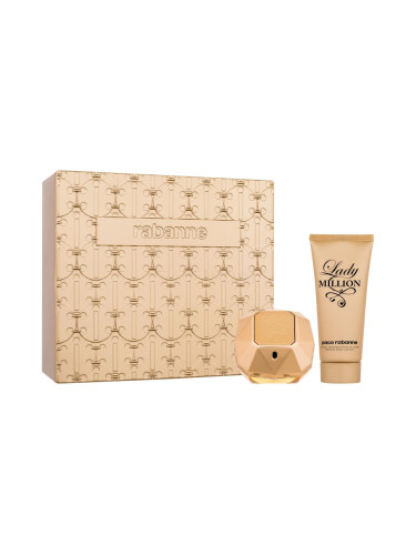 Paco Rabanne Lady Million SET1 Подаръчен комплект EDP 80 ml + лосион за тяло 100 ml + метална кутия