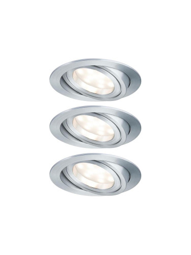 Paulmann 93970 - К-кт 3x LED/7W IP23 Лампа за вграждане в баня COIN 230V