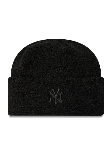 Шапка New Era Borg New York Yankees Cuff Knit Beanie 60580757 Черен