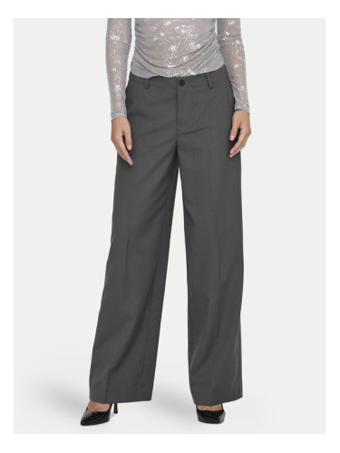 ONLY Текстилни панталони Lalana 15334247 Сив Wide Leg