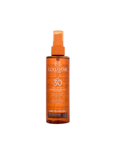 Collistar Supertanning Moisturizing Dry Oil SPF30 Слънцезащитна козметика за тяло за жени 200 ml увредена кутия