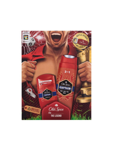 Old Spice Captain Подаръчен комплект деостик 50 ml + душ гел 3в1 250 ml + отварачка за бутилки увредена кутия