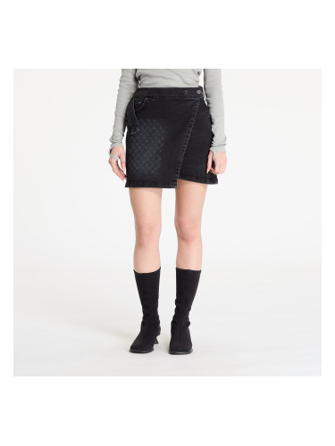 Пола Daily Paper Mongram Wrap Denim Skirt Black M