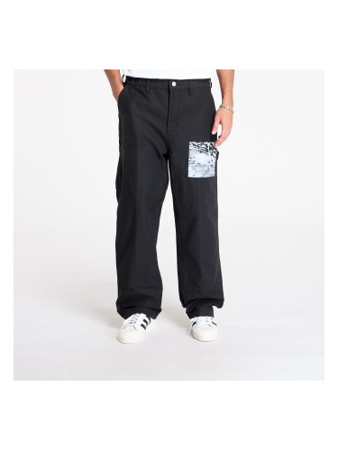 Панталони OBEY Big Timer Printed Carpenter Pant Black W31