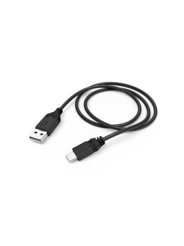 Кабел HAMA USB-A мъжко - USB-C мъжко за зареждане на SONY PS5, 0.75 m, Черен