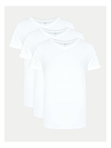 Gap Комплект 3 тишърти 483955-00 Бял Regular Fit
