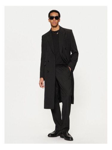 AMI Paris Преходно палто HCO319.WV0037 Черен Regular Fit