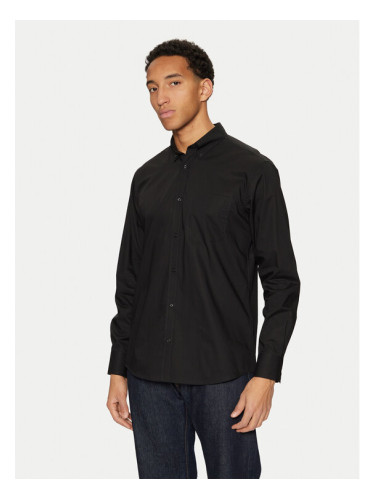 United Colors Of Benetton Риза 5KQRUQ04B Черен Regular Fit