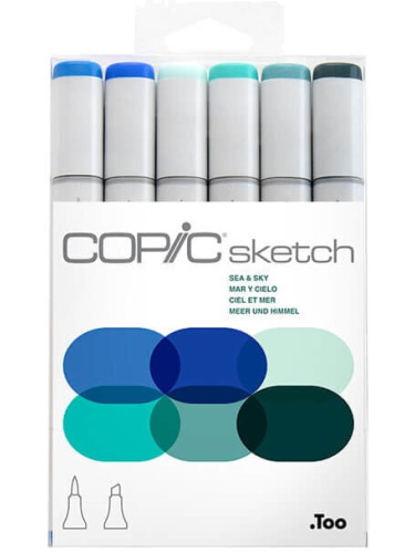 Copic Sketch Пълнител за писалка Sea & Sky 6 бр