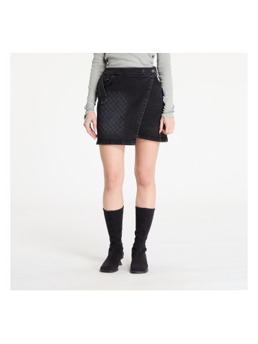 Пола Daily Paper Mongram Wrap Denim Skirt Black XS