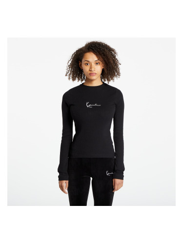 Тениска Karl Kani Small Signature Rib LS Black XS